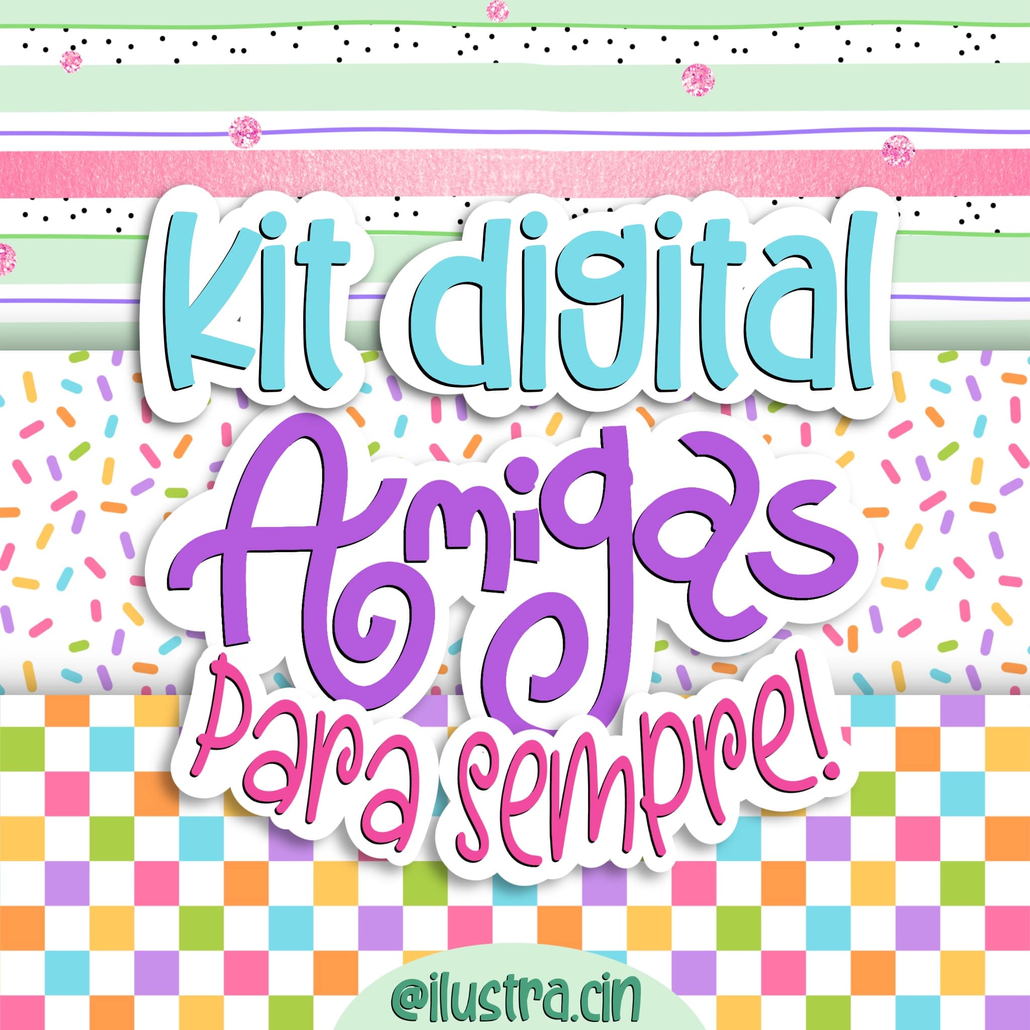 Kit Digital Amigas  Elo7 Produtos Especiais