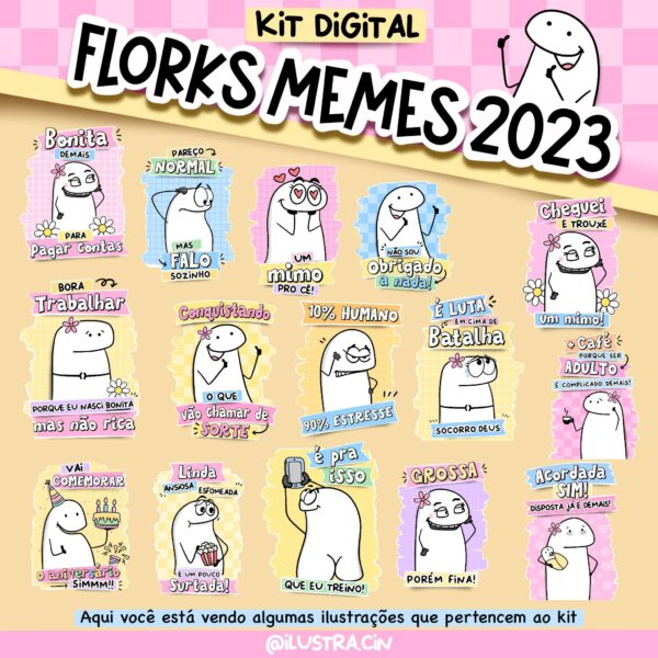 Kit Digital FLORKS MEMES 2023 - Ilustracin